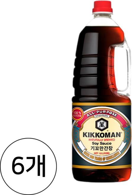 일본 기꼬만 양조간장 기꼬만만장 이너피스, 6개, 1.8L
