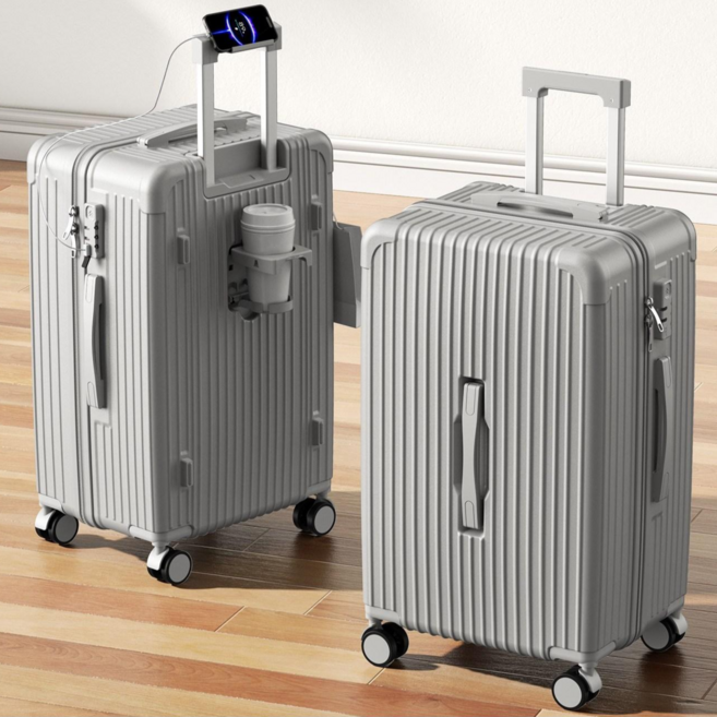 리틀앤트 패션 대용량 캐리어 20인치 24인치 28인치, 은색