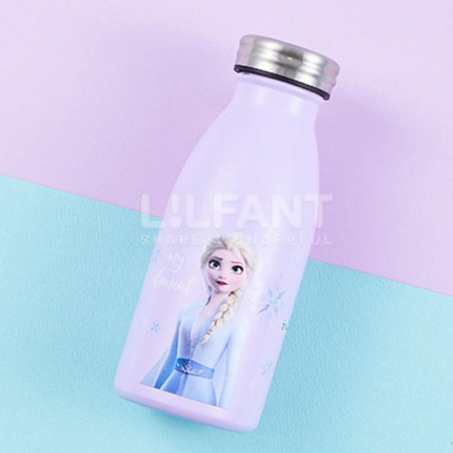 릴팡 겨울왕국2 엘사 밀키 스텐 보틀 보온 보냉 스테인리스 스틸 304, 퍼플, 1개