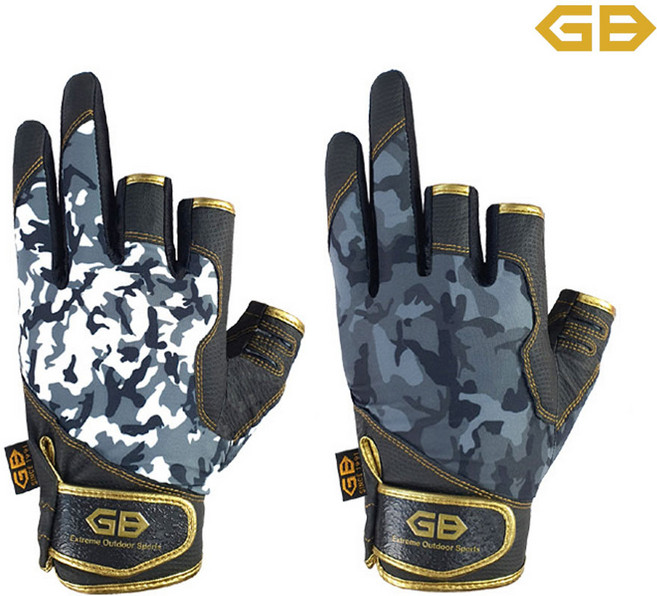 GB UV차단 3컷 아스킨카모 글러브 GB-F2401, 차콜, 1개