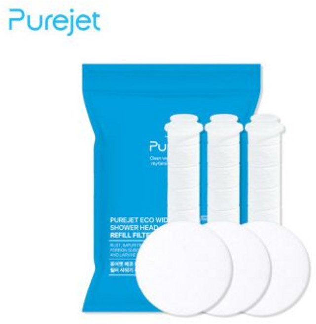 퓨어젯 에코 와이드 샤워기 리필팩(헤드3 바디3)