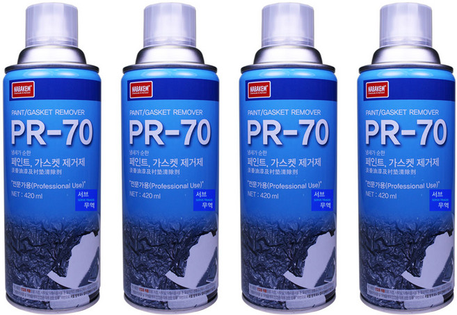 페인트 리무버 제거제 스프레이, 4개, 420g, 클리어