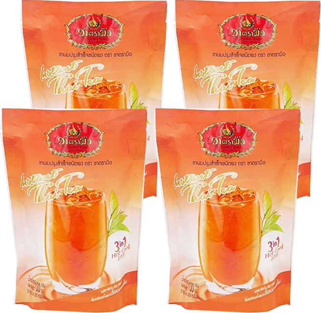ChaTraMue 手標牌 三合一泰式奶茶, 20g, 5包, 4袋