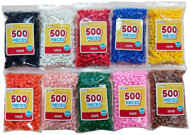 부드럽게 끼워지는 품질 좋은 8mm 디폼블럭 _지니디폼 10컬러 디폼세트, 1개