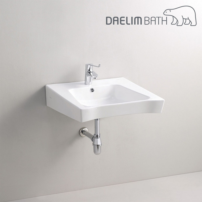 CL-423/대림바스/대림세면기/장애인용세면기/휠체어세면기/장애우세면대/평면붙임세면대 CL423, 자동, I자트랩 (바닥배수), 선택안함, 1개