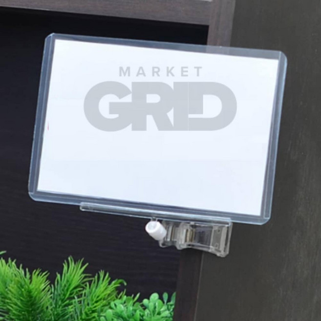 마켓그리드 집게 포켓쇼클립 메모 홍보물 네임텍꽂이 네임텍클립