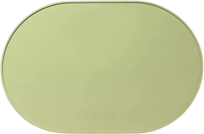 실리콘 테이블매트 방수 식탁 받침, 올리브그린, 2개, 약 39 x 26.5cm