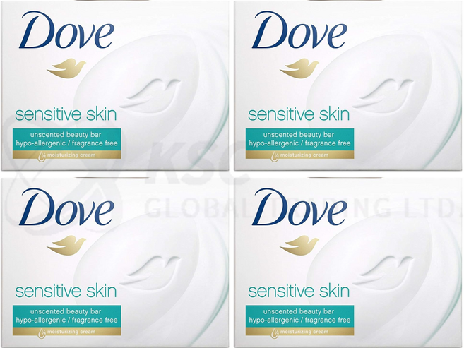 도브 센서티브 뷰티바 스킨 비누 Dove Sensitive Skin Soap Bar, 4개입, 106g