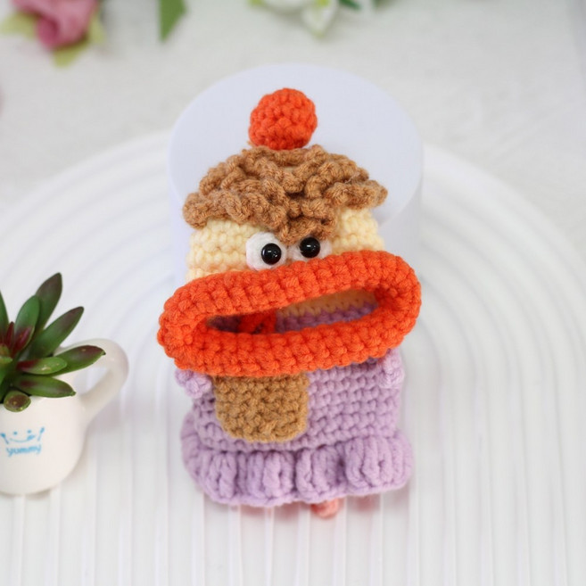 디코앤코 에어팟 파우치 키홀더 키파우치 못난이 뜨개 차키 키링 케이스