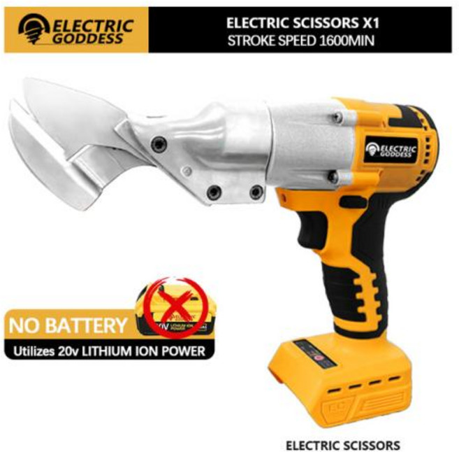 손쉬운 전기 여신 브러시리스 LED 다리미 가위 20V Dewalt 배터리용 금속 절단 도구 500W, 1개