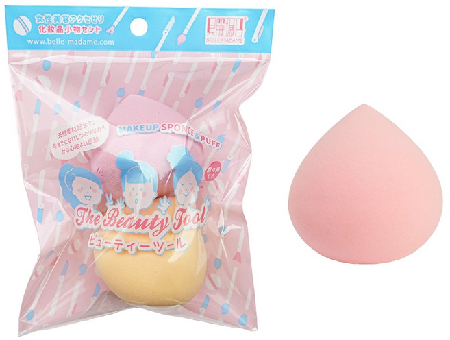 貝麗瑪丹泡芙美妝蛋 乾濕兩用 顏色隨機出貨 2入, 1個