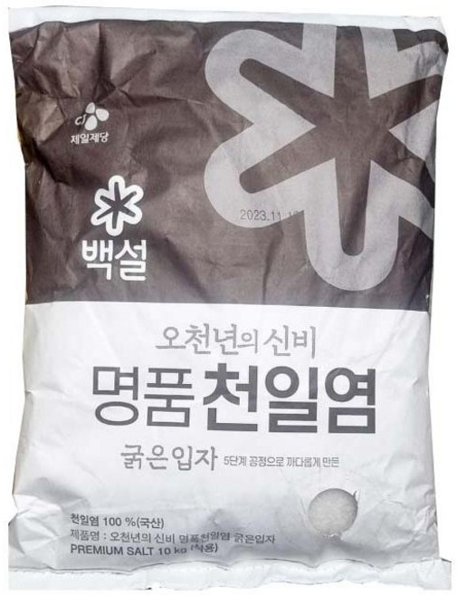 백설 오천년의 신비 명품천일염 굵은입자, 1개, 10kg