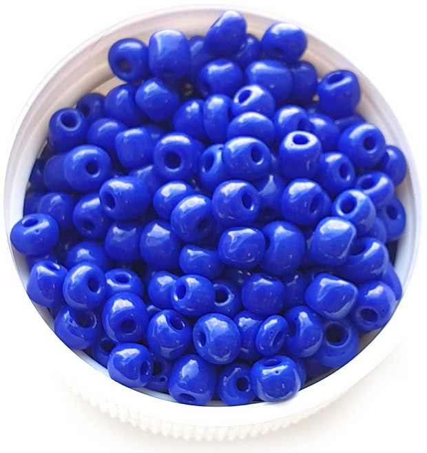 Bead 글래스 4mm 씨드비즈 한팩 100g 컬러선택, 진블루, 1개