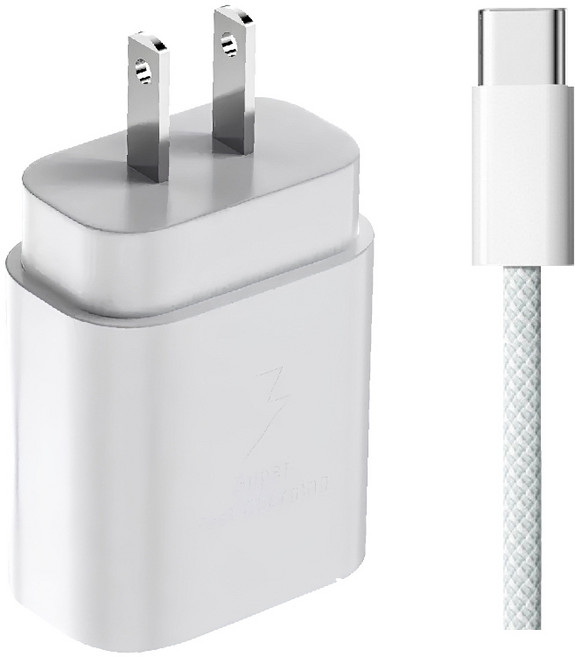 聆翔 氮化鎵 PD快充 QC3.0, 1個, 25W充電頭,快充頭+1米快充線, 白