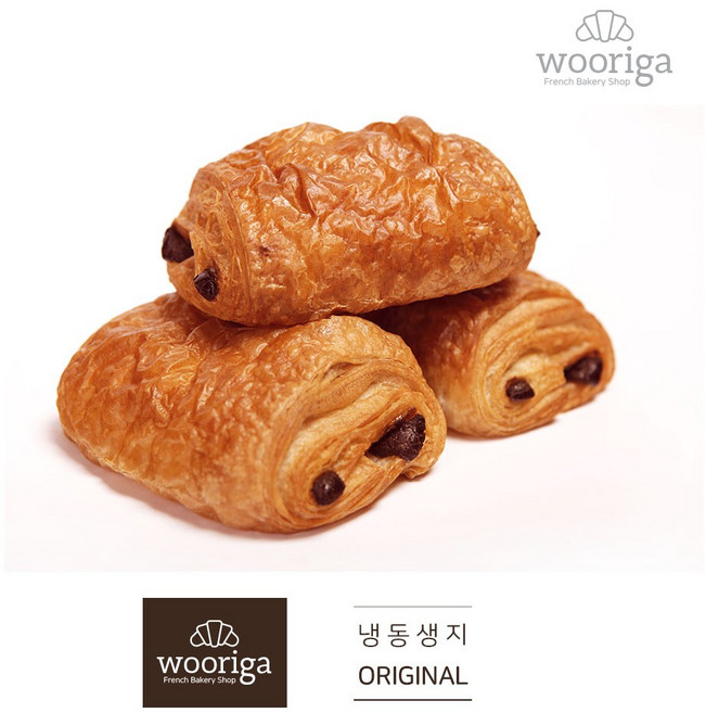 우리가스토리 프랑스 프리미엄 뺑오쇼콜라 냉동빵 냉동생지, 75g, 8개