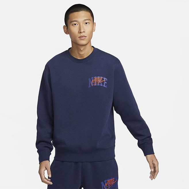 나이키 남성 클럽 BB크루넥 롱슬리브 네이비