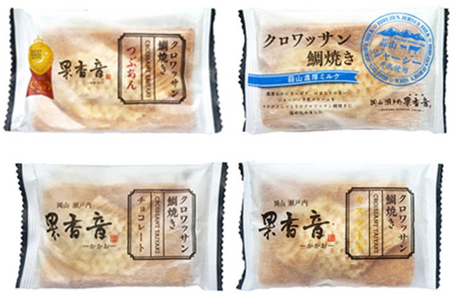 임박할인 카카오 크로와상 타이야키 일본 붕어빵 4종(냉동), 80g, 4개