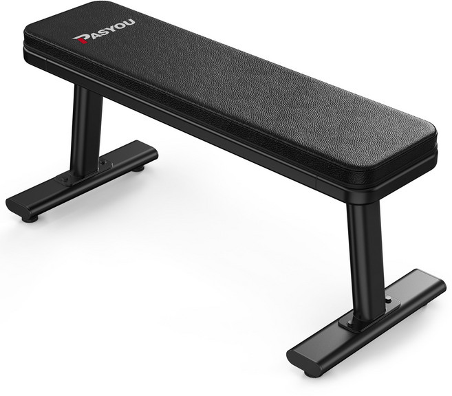 PASYOU 평벤치 헬스 플랫벤치 벤치프레스의자 덤벨벤치 밴치프레스 헬스벤치 헬스의자 벤치운동 웨이트벤치 벤치프레스의자 운동벤치 홈운동 헬스장용- 검은색, BLACK