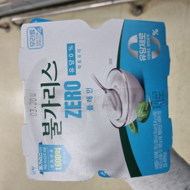 불가리스 제로 플레인, 80g, 4개