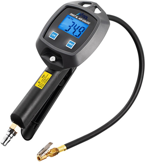 AXTOOL 최신형 디지털 타이어 게이지 공기압측정 LCD, 1개
