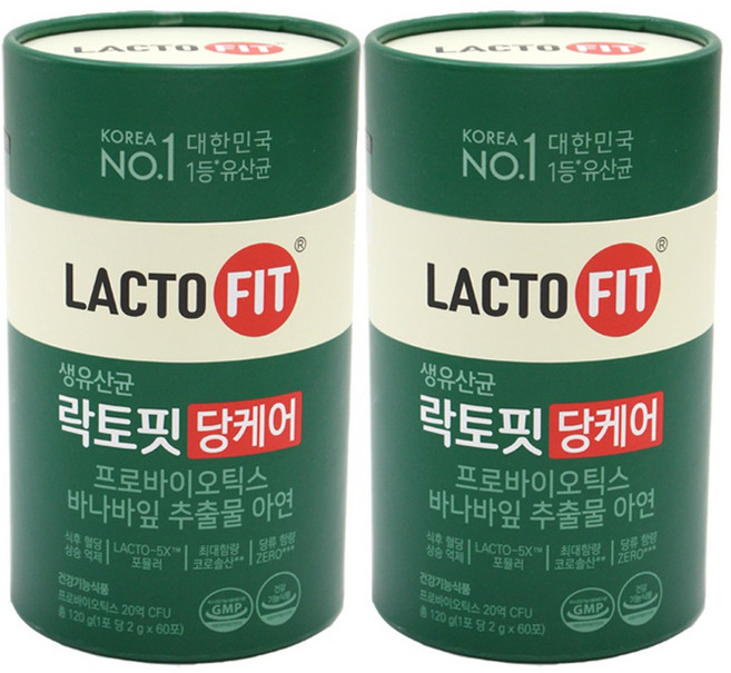 락토핏 당케어 유산균, 120g, 2개