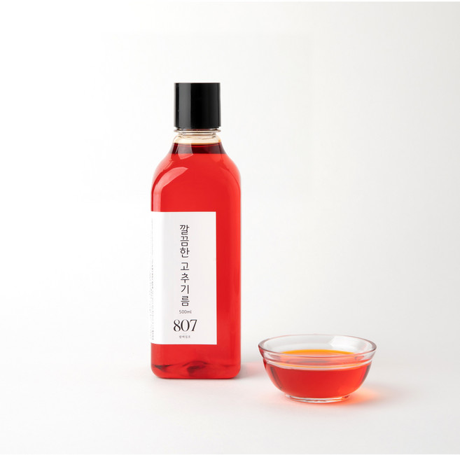 수제 고추기름 807호 고춧가루로 만든 매운 깔끔한 고추기름 500ml, 500g, 1개