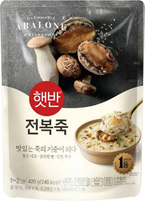 비비고 전복죽, 420g, 10개