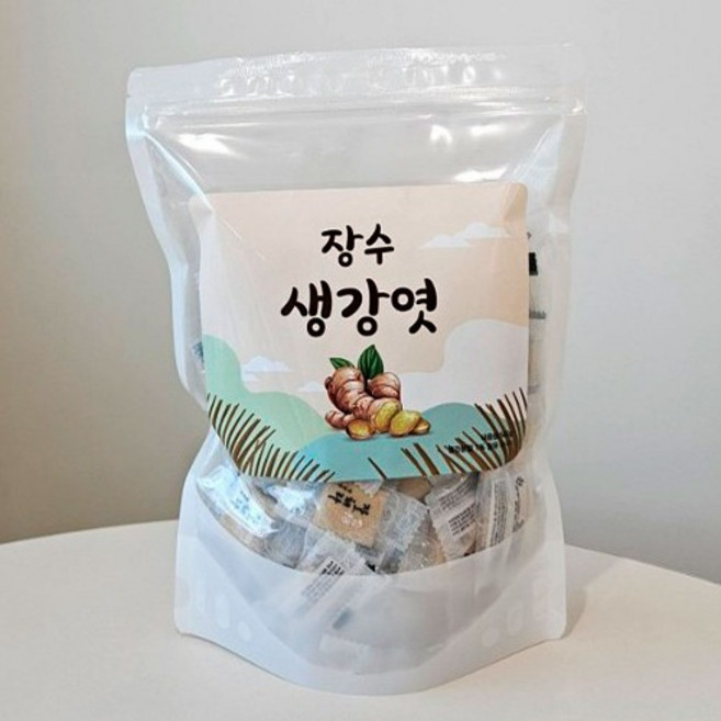 장수엿 국내산 생강엿 개별포장 500g, 1개
