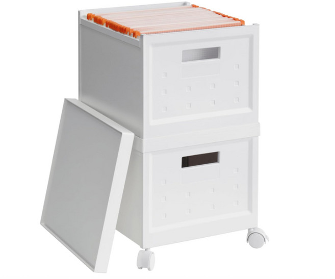 서류정리함 2개 세트 문서보관함 파일꽂이 화일박스 사무용품 보관상자 적층형