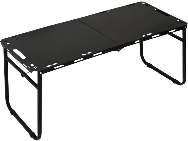 戰術露營桌 折疊桌 戶外餐桌 附燈架, 大號100*48*45cm 贈收納袋