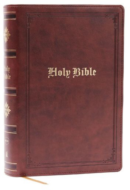 NKJV 성경 퍼스널 사이즈 자이언트 프린트 브라운 가죽소프트 홀리 바이블 레드 레터 컴포트 뉴 킹 제임스 버전, NKJV 성경 퍼스널 사이즈 자이언트 프린트 브라운 가