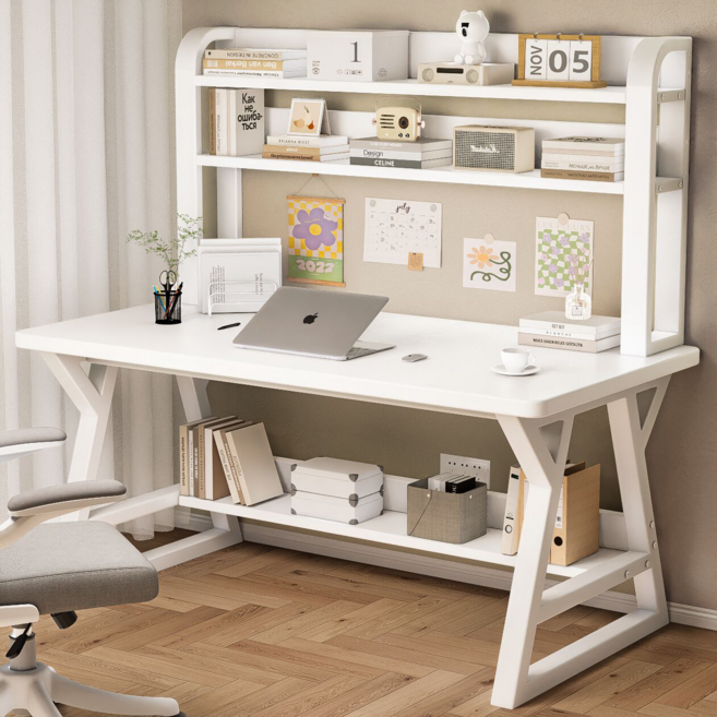 Kurua 다용도 철제 컴퓨터 사무용책상, 화이트