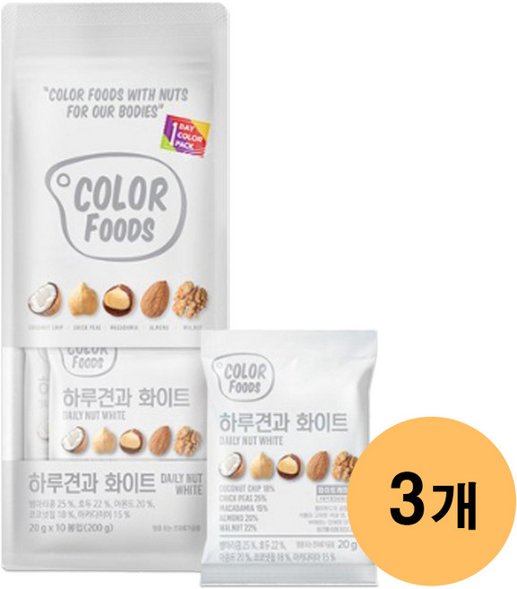 하루견과 화이트, 200g, 3개