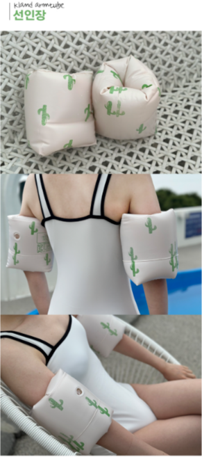 [KC인증] 케이랜드 암튜브 팔튜브 - 성인 아동 물놀이/휴가/호캉스 물놀이 인생샷 필수템, 선인장, 선인장, 1개