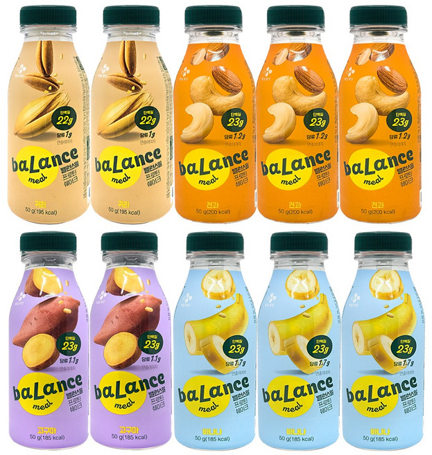 [신세계TV쇼핑]CJ 밸런스밀 4종 (귀리2 고구마2 바나나3 견과3), 1세트, 50g