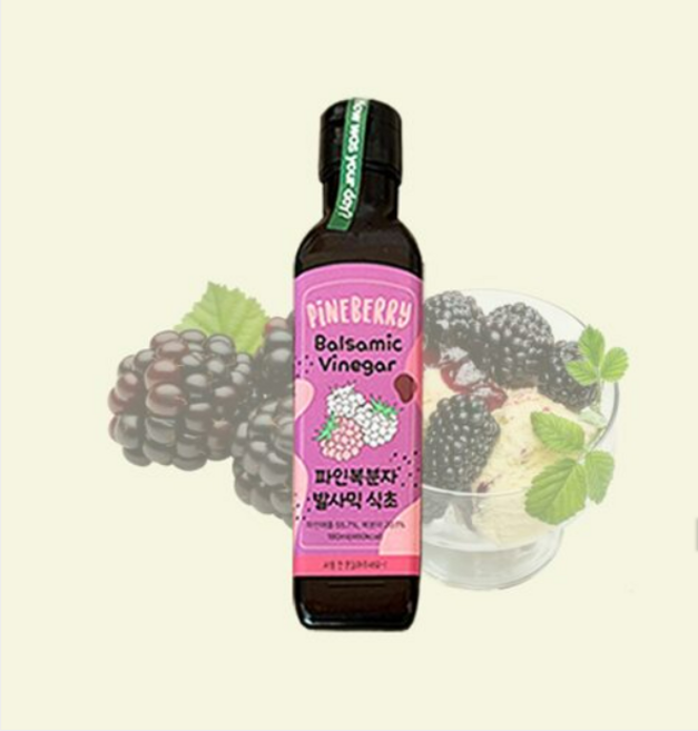 바른 먹거리 천연발효 자연그대로 파인복분자 발사믹식초 180ml, 1개