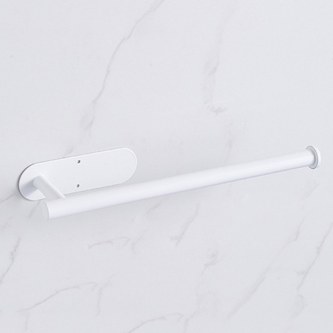 부착식 스텐 롱 키친타올 걸이 정리 홀더 주방 수납 행주 용품, 1개, 화이트
