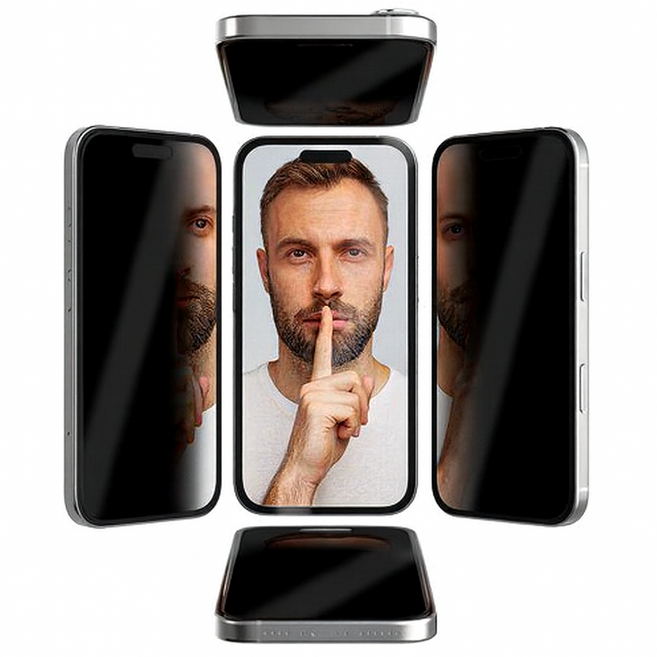 아이수트 아이폰 360도 사생활보호 프라이버시 풀커버 강화유리 액정보호 필름, 1개