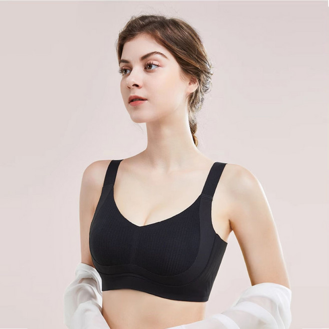 POPSONIC 가슴작아보이는 심리스 빅사이즈 브라 처진가슴 보정 브라