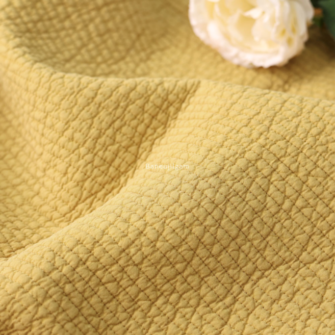 7mm 누빔원단 따뜻한 겨울이불 옷감 60수 순면 양면 13컬러 바느질감, 1개, 04 머스타드