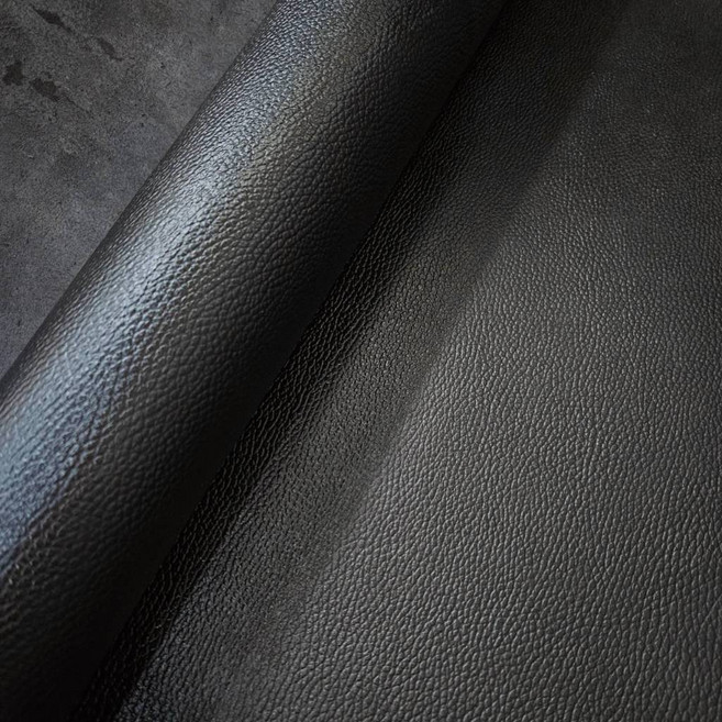 真皮牛皮皮革材料 C-2303082 進口皮 黑色 約1.4 -1.6 mm A4