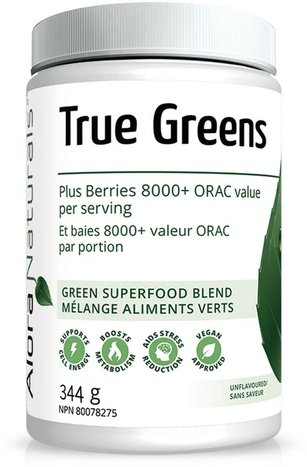 천연재료로 만든 알로라 네츄럴스 트루 그린 비타민&미네랄 믹스 - 향 무첨가 (30일분) Alora Naturals True Greens Unflavored (344g), 1개, 344g - 쿠팡