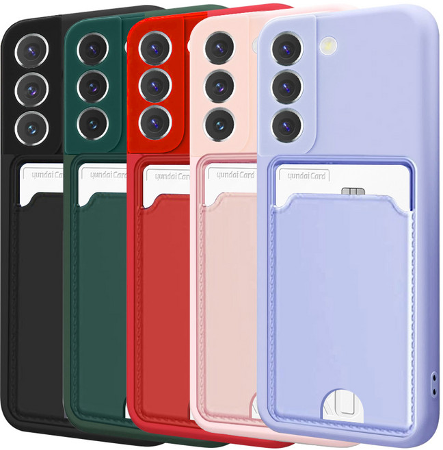 벌크온 1+1 갤럭시 A36 카드 수납 포켓 카메라 보호 풀커버 실리콘 컬러 휴대폰 케이스