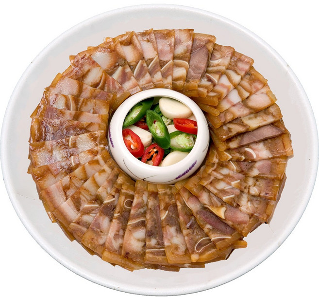 한방 편육 돼지 머리 눌린 머릿 고기 옛날 수육, 500g, 1개