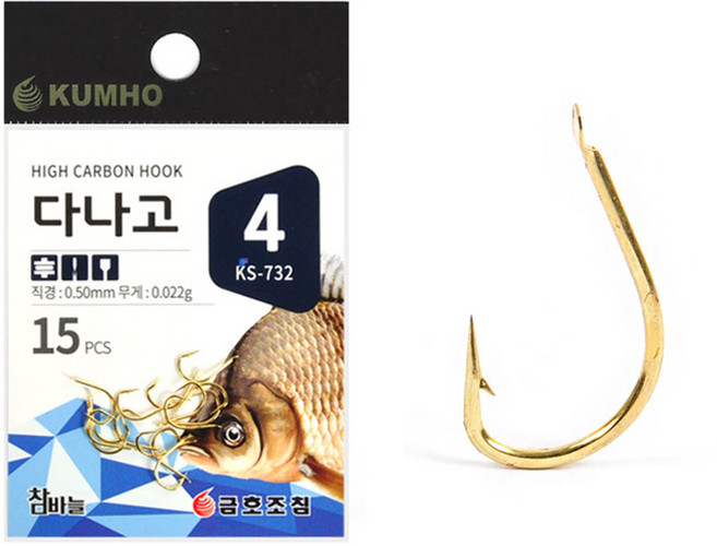 금호 다나고 골드KS-732 붕어낚시바늘 민물바늘, 1개