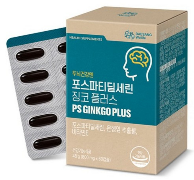대상웰라이프 포스파티딜세린 징코 플러스, 60정, 4개