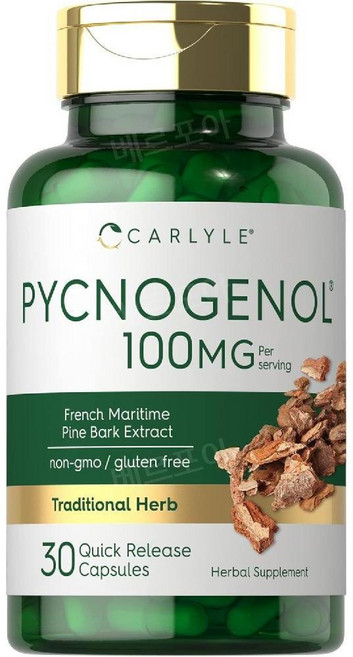 피크노제놀 파인바크 100mg 고함량 30캡슐 프랑스 해송 고용량 Pycnogenol, 30정, 1개
