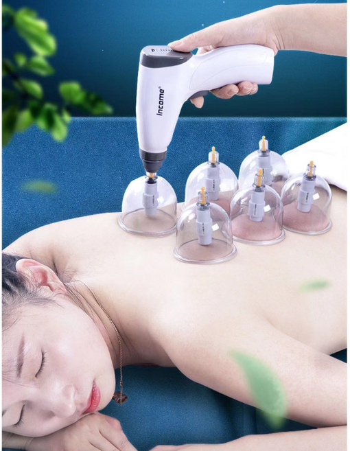 전동부항기 전동흡입기 부항컵 세트 자동 마사지 안마, 12캔 전동 부항 세트