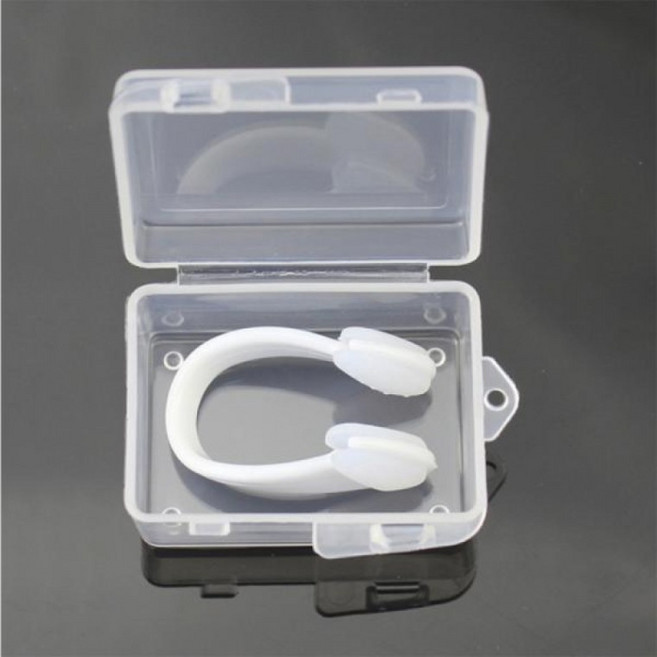 실리콘 코마개 수영 노즈 클립 코 집게 박스 포함 수영용품 노즈클립 수영장, 1개, 화이트