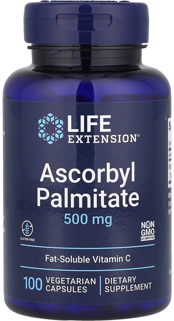 라이프익스텐션 Ascorbyl Palmitate 500mg 베지캡슐 100정, 5개 - 쿠팡
